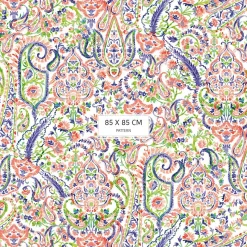 Papier peint aux motifs complexes d'inspiration orientale indienne - version 2 - 85x260 cm (l x h)