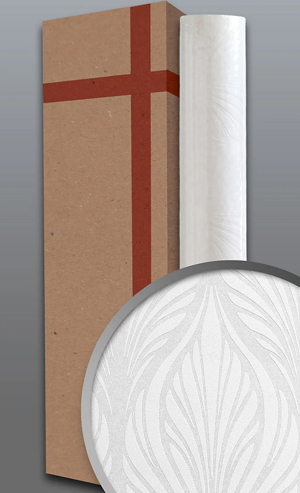Papier peint baroque EDEM 83003BR60 papier peint intissé à peindre texturé avec un dessin graphique mat blanc 1 carton à 4 rouleau