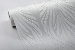 Papier peint baroque EDEM 83003BR60 papier peint intissé à peindre texturé avec un dessin graphique mat blanc 1 carton à 4 rouleau