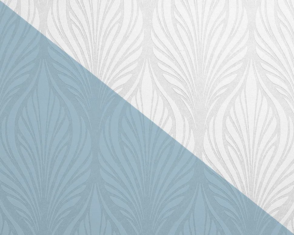 Papier peint baroque EDEM 83003BR60 Papier peint intissé à peindre texturé avec un dessin graphique mat blanc