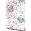 Papier Peint BASKETS Lunettes Etoiles Pour Chambre D'Enfant