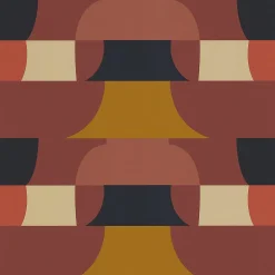 Papier peint Bensimon vinyle intissé déco seventies Noisette