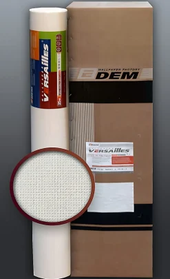 Papier peint blanc intissé à peindre texture EDEM 80375BR60 décorative aspect canevas 1 cart.
