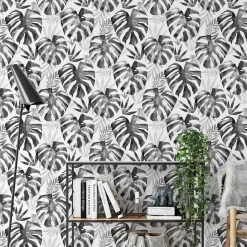 Papier peint botanique et plantes tropicales - 255x260 cm (l x h)