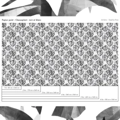 Papier peint botanique et plantes tropicales - 255x260 cm (l x h)