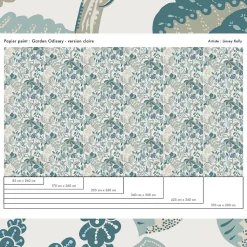 Papier peint chic et délicat avec plantes grimpantes fantaisistes - 170x260 cm (l x h)