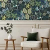 Papier peint chic et délicat avec plantes grimpantes fantaisistes - 85x260 cm (l x h)