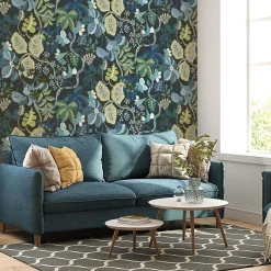 Papier peint chic et délicat avec plantes grimpantes fantaisistes - 85x260 cm (l x h)