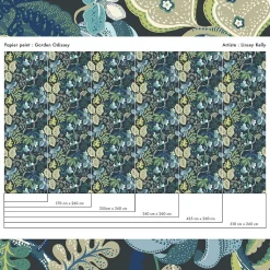 Papier peint chic et délicat avec plantes grimpantes fantaisistes - 85x260 cm (l x h)
