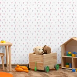 Papier Peint COEURS Pastel Couleurs Pour Chambre D'Enfant