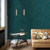 Papier peint expansé vinyle sur intissé Isa vert L.1005 x l.53 cm Grandeco