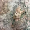 Papier Peint Fleurs Feuilles Vintage Intissé Panoramique 400x280 cm - Colle Inclus - Chambre et Salon - Moderne Papier Peint
