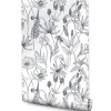 Papier Peint Fleurs Herbes Plantes Dans Style Rétro Pour La Chambre