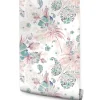 Papier Peint FLEURS Plantes Pastel Pour La Chambre