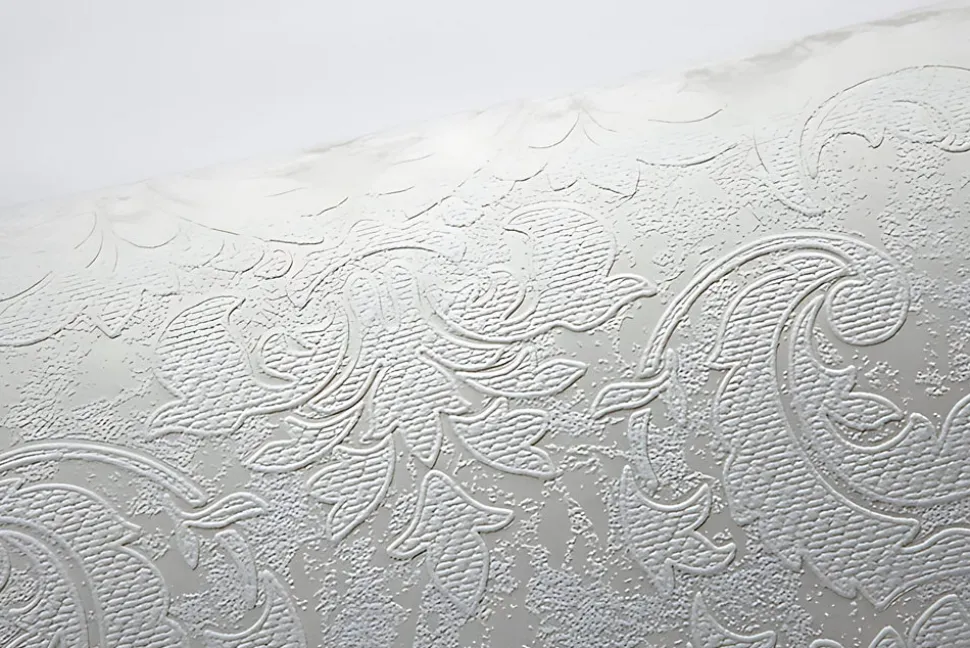 Papier peint floral EDEM 83006BR60 Papier peint intissé à peindre texturé avec des ornements mat blanc