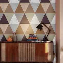 Papier peint GoodHome Carius cuivre et rose gold