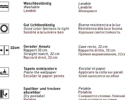 Papier peint graphique EDEM 1025-11 aspect crépi granit moucheté lignes ondulées et ornements jaune beige gris argent