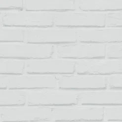 Papier peint imitation brique vinyle sur intissé Luynes GoodHome blanc