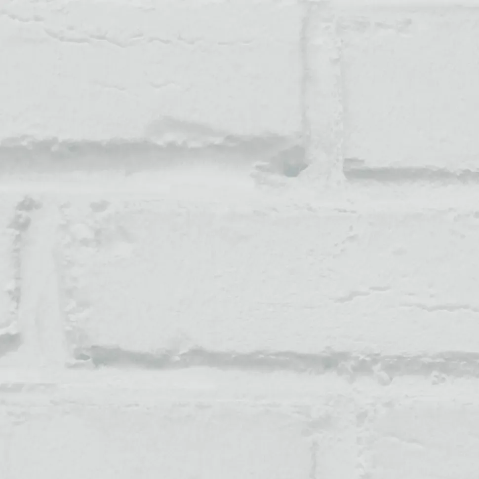 Papier peint imitation brique vinyle sur intissé Luynes GoodHome blanc