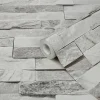 Papier peint imitation brique vinyle sur intissé Jori GoodHome blanc
