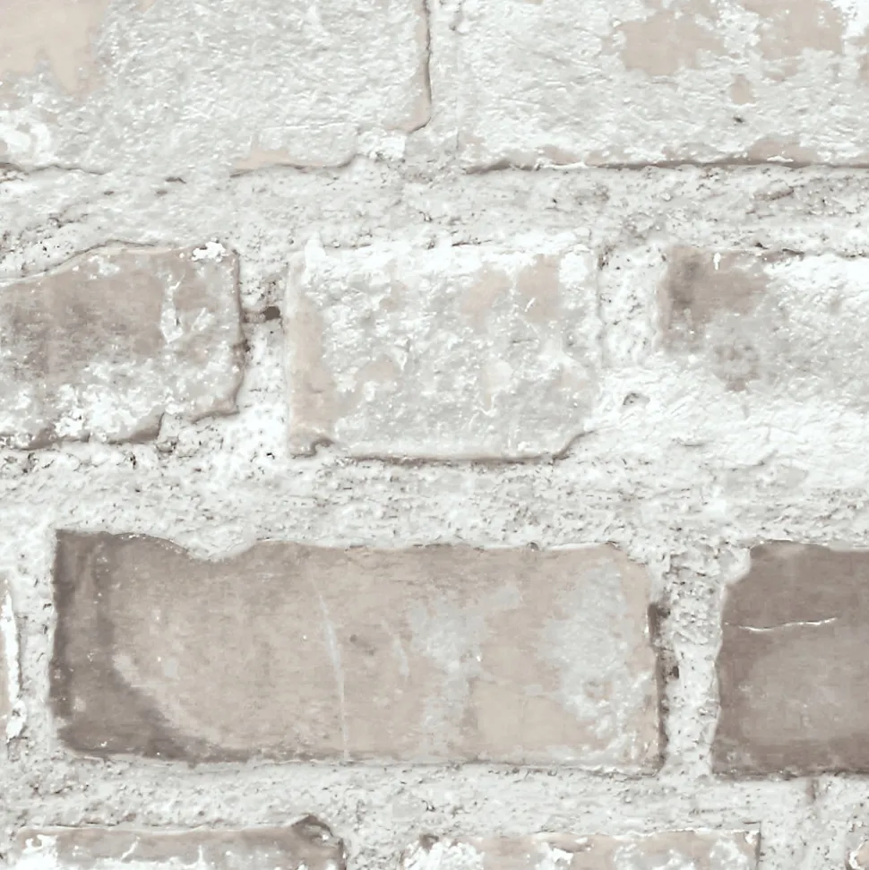 Papier peint imitation brique vinyle sur intissé Givry GoodHome beige rosé