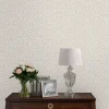 Papier peint intissé Annecy imprimé damassé gris L.1000 x l.52cm Laura Ashley