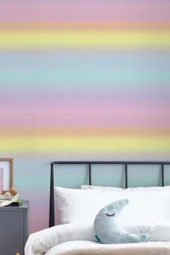 Papier peint intissé arc en ciel pastel Next