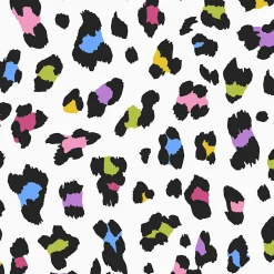 Papier peint intissé Big cat tutti fruitti imprimé léopard multicouleurs L.1000 x l.52cm Envy