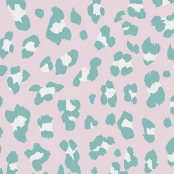 Papier peint intissé Big cat bubblegum imprimé léopard bleu L.1000 x l.52cm Envy