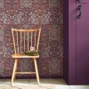 Papier peint intissé Blackthorn plum imprimé fleurs violet L.1000 x l.52cm William Morris