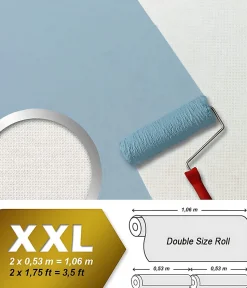 Papier peint intissé blanc à peindre texturé EDEM 80375BR60 décorative aspect canevas double