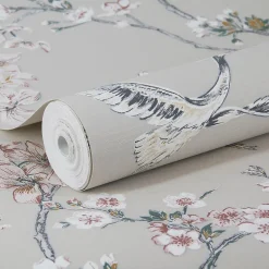 Papier peint intissé clair oiseaux grues Alexa Superfresco Easy