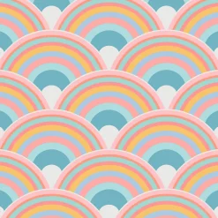 Papier peint intissé Curve sky imprimé arc-en-ciel multicouleurs L.1000 x l.52cm Envy
