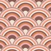 Papier peint intissé Curve earth arc-en-ciel rose, orange, marron L.1000 x l.52cm Envy
