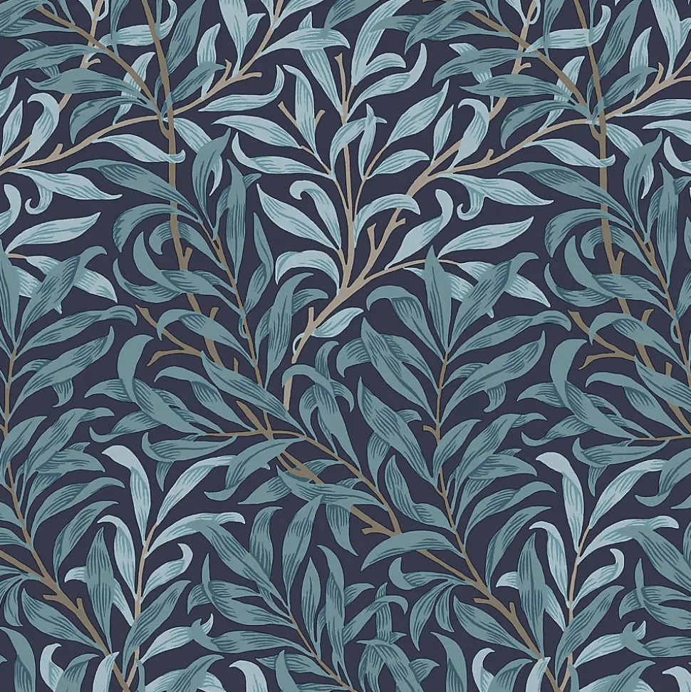 Papier peint intissé Deep blues bleu profond L.1000 x l.52cm William Morris