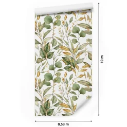 Papier Peint Intissé FEUILLES Plantes Nature Pour Chambre
