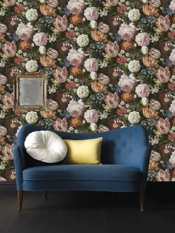 Papier peint intissé fleurs baroques WOW