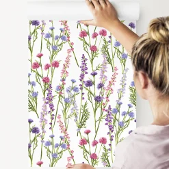 Papier Peint Intissé FLEURS Plantes Nature Pour Salon