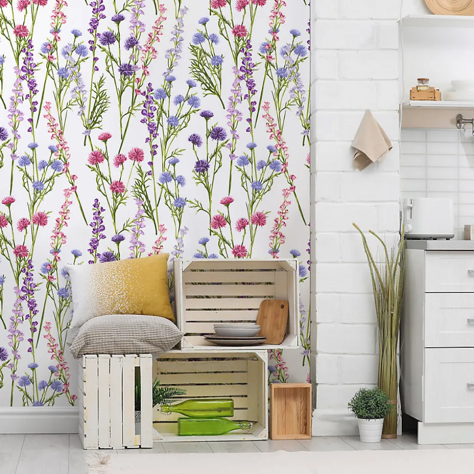 Papier Peint Intissé FLEURS Plantes Nature Pour Salon