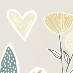 Papier peint intissé fleuri Les aventures Louise fleurs et feuillage rose L.1001 x l.53cm Lutèce