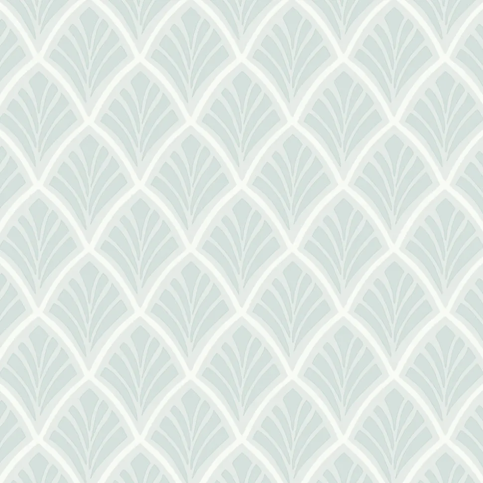 Papier peint intissé Florin imprimé géométrique bleu L.1000 x l.52cm Laura Ashley