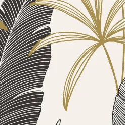 Papier peint intissé GoodHome Selago noir or et blanc