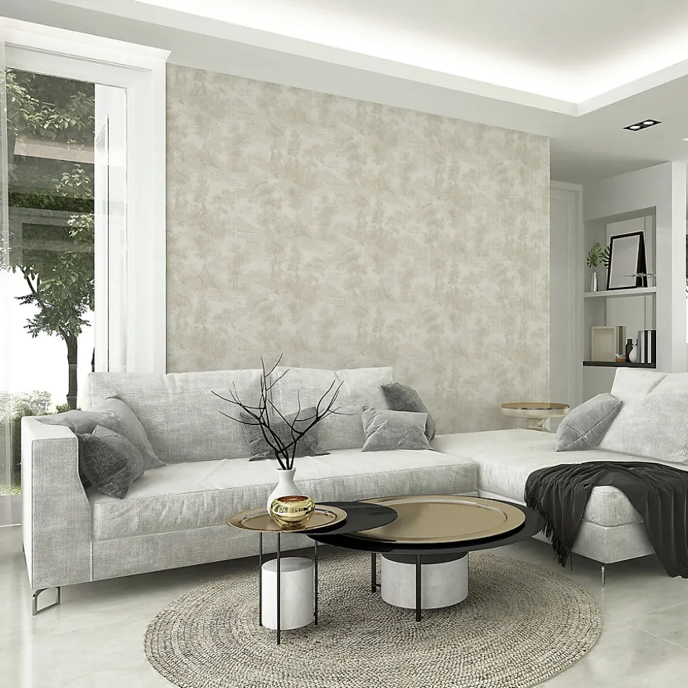 Papier peint Intissé GoodHome Jervi crème
