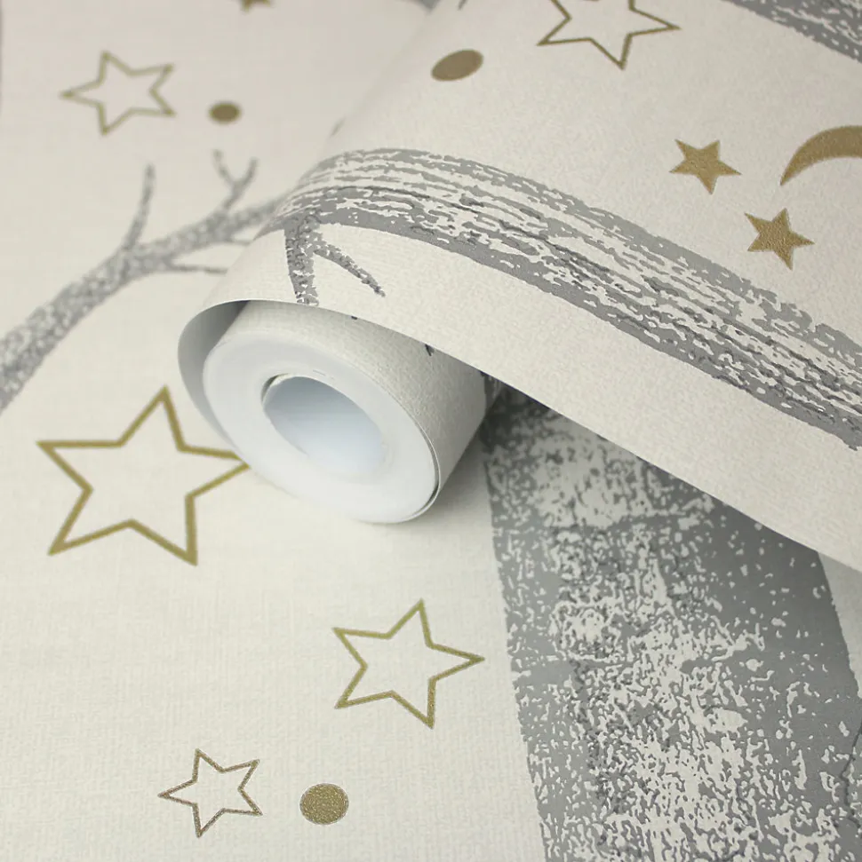 Papier peint Intissé GoodHome Iolite crème