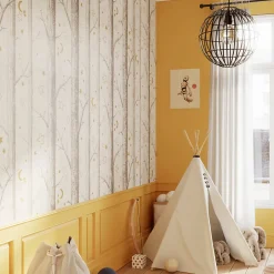 Papier peint Intissé GoodHome Iolite crème