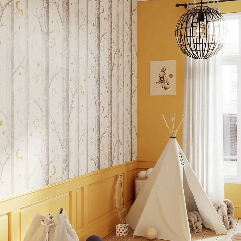 Papier peint Intissé GoodHome Iolite crème