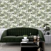 Papier peint Intissé GoodHome Pirit vert et crème