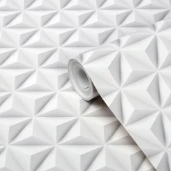 Papier peint intissé GoodHome Onagre blanc