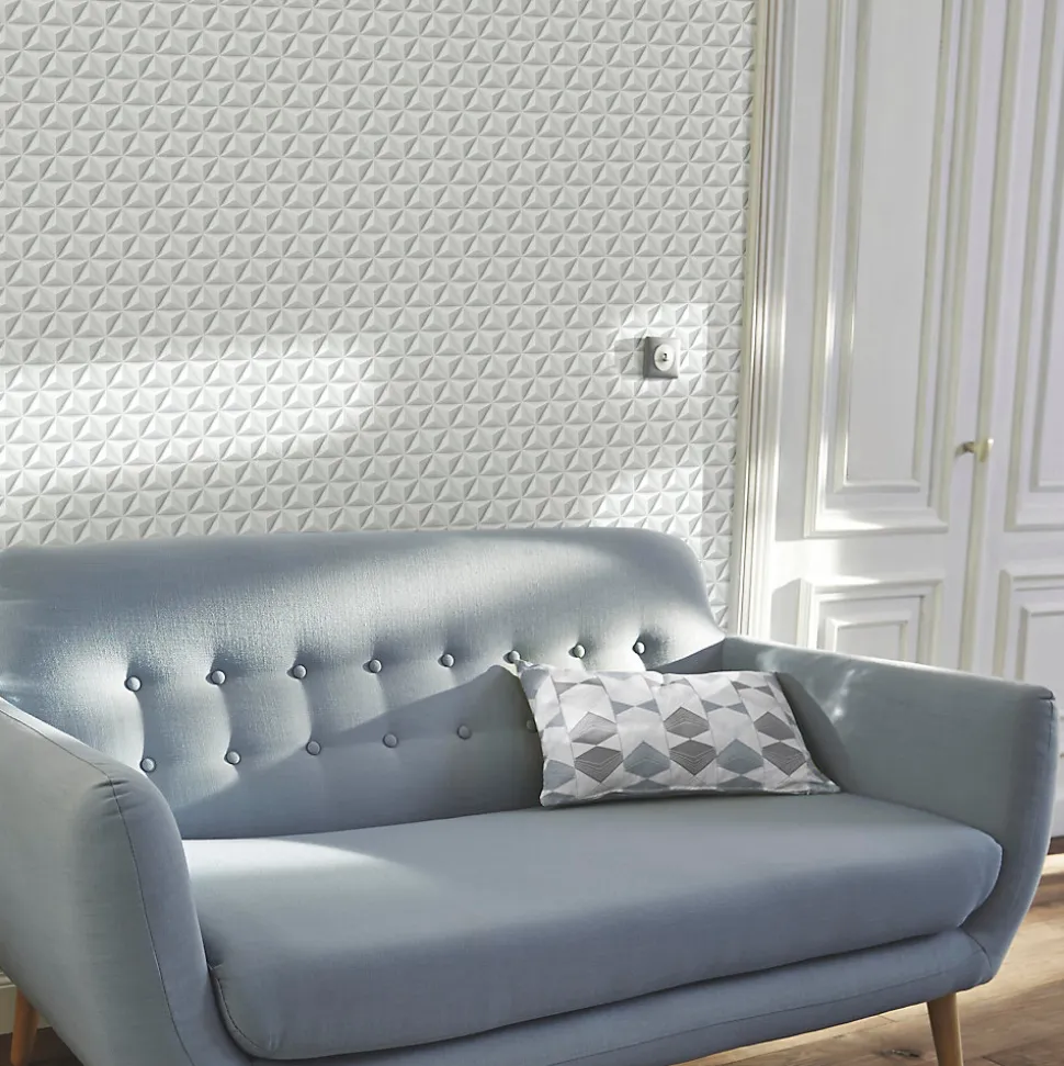 Papier peint intissé GoodHome Onagre blanc