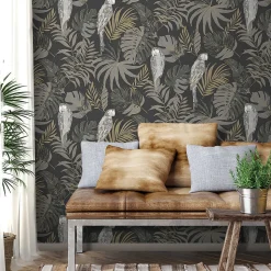 Papier peint Intissé GoodHome Roite or et tabac
